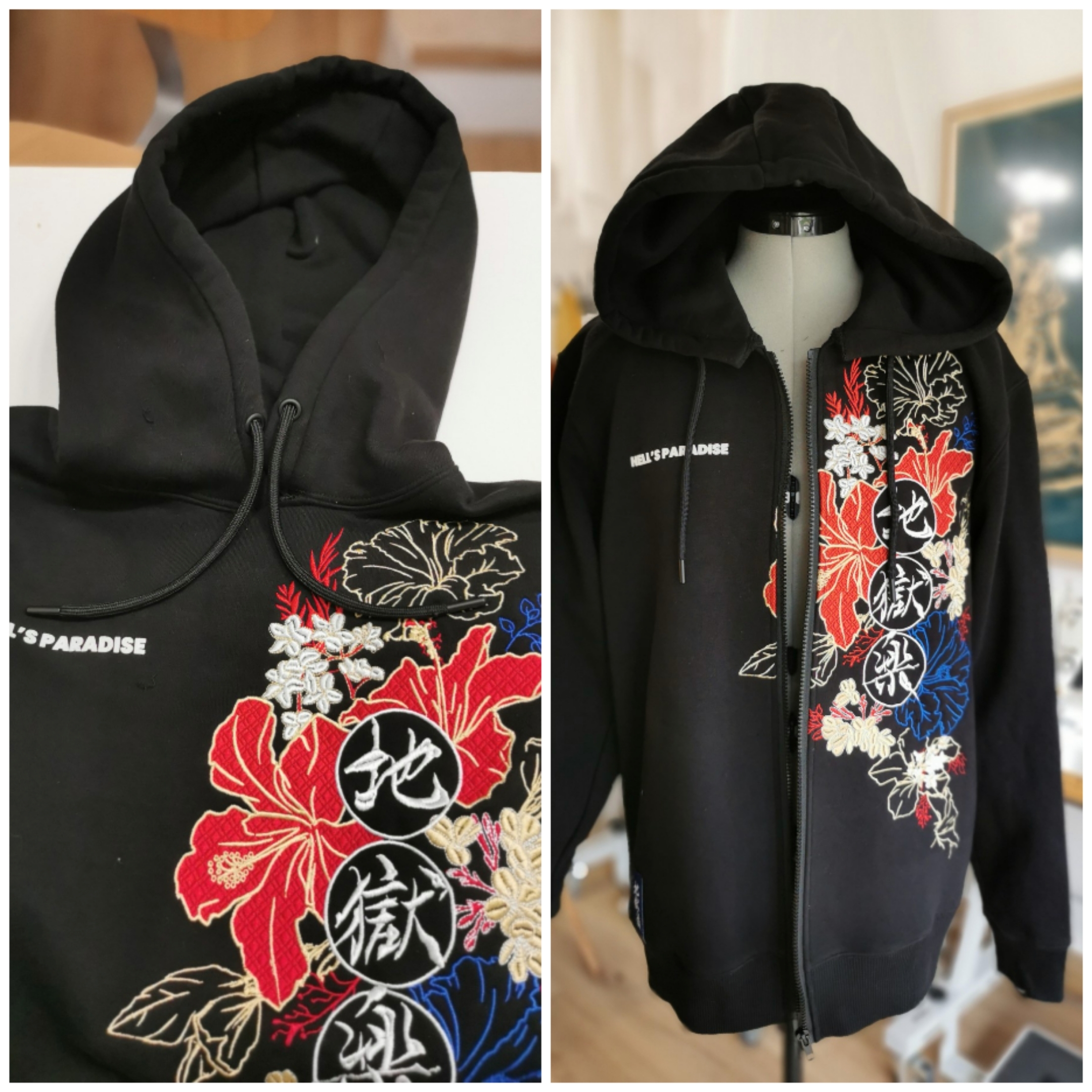sweat à capuche avant après
