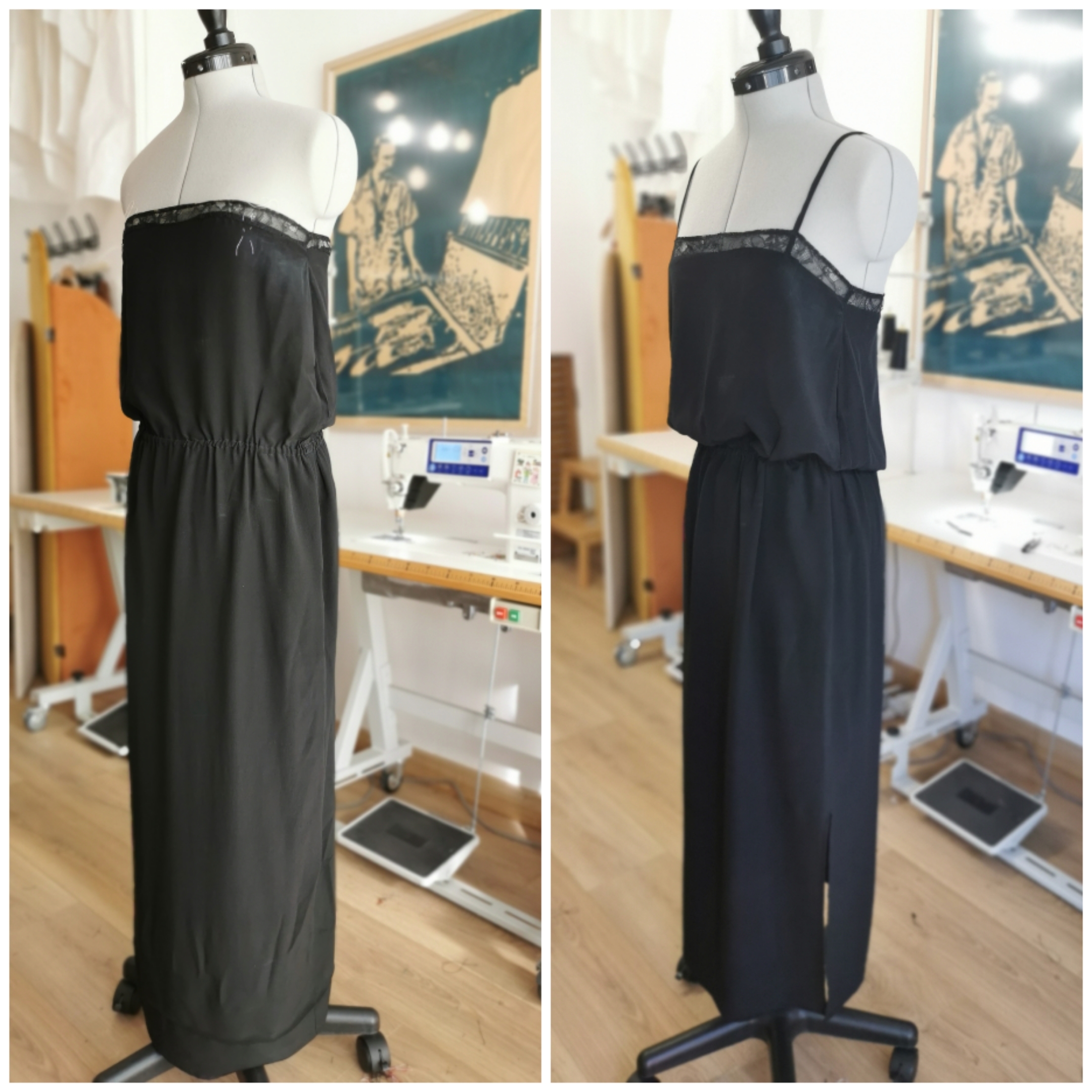 Transformation robe noire