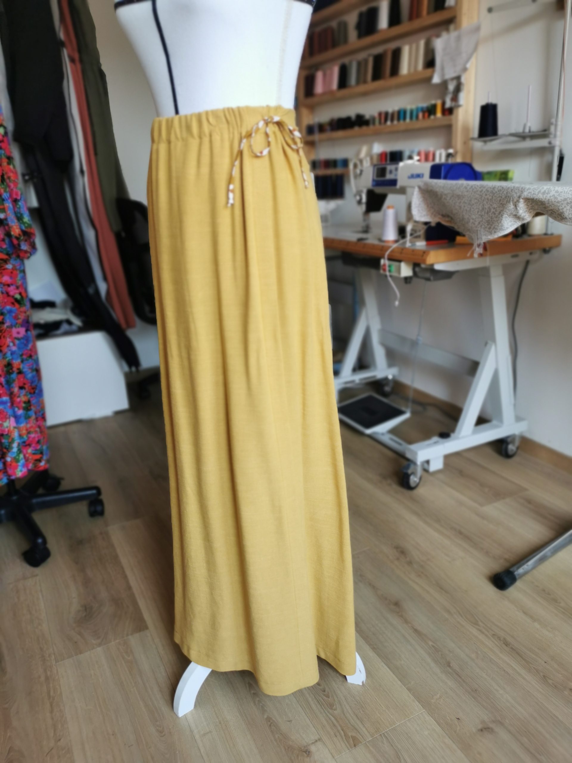Jupe longue Mariposa jaune moutarde