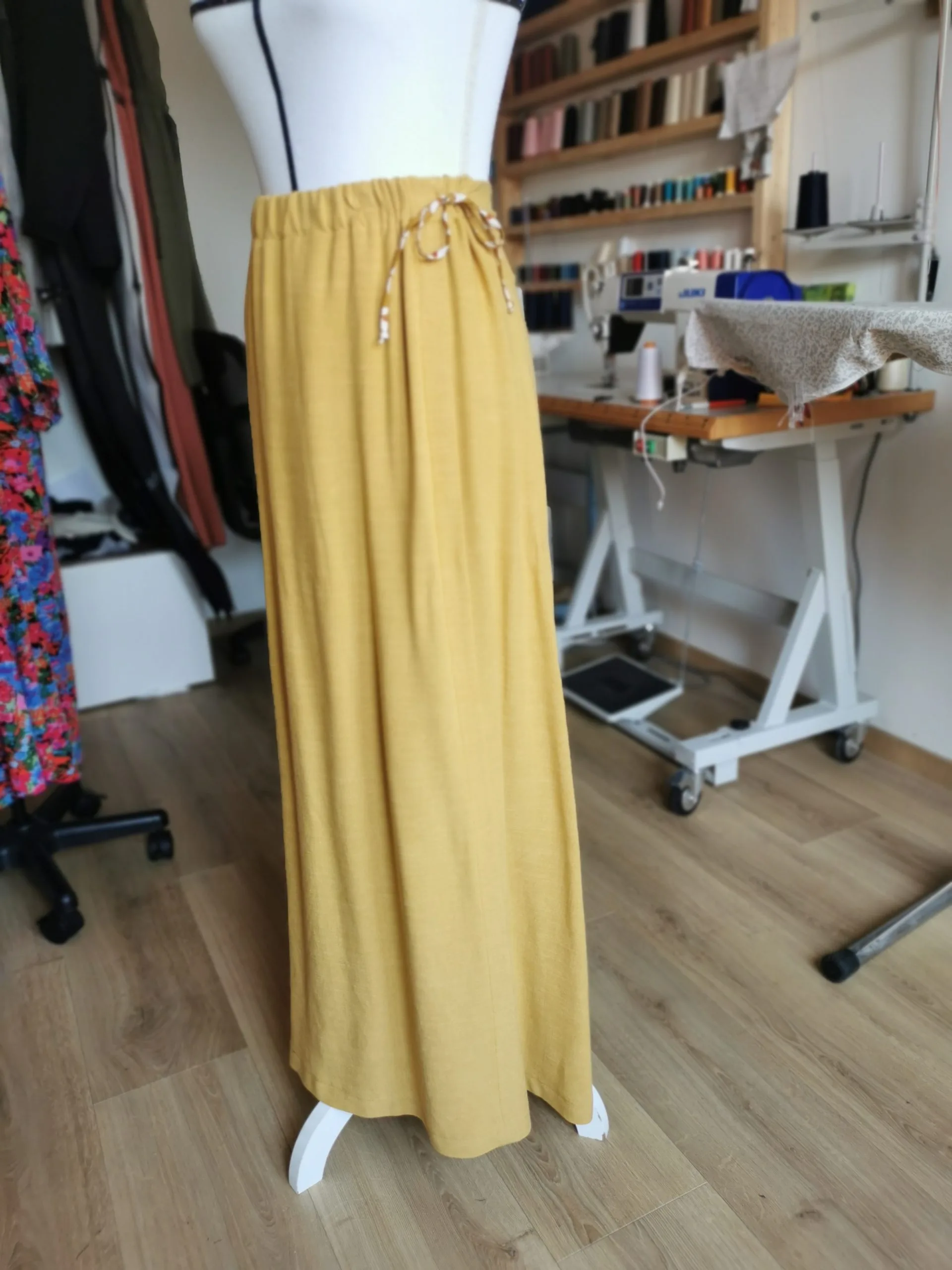 Jupe longue Mariposa jaune moutarde