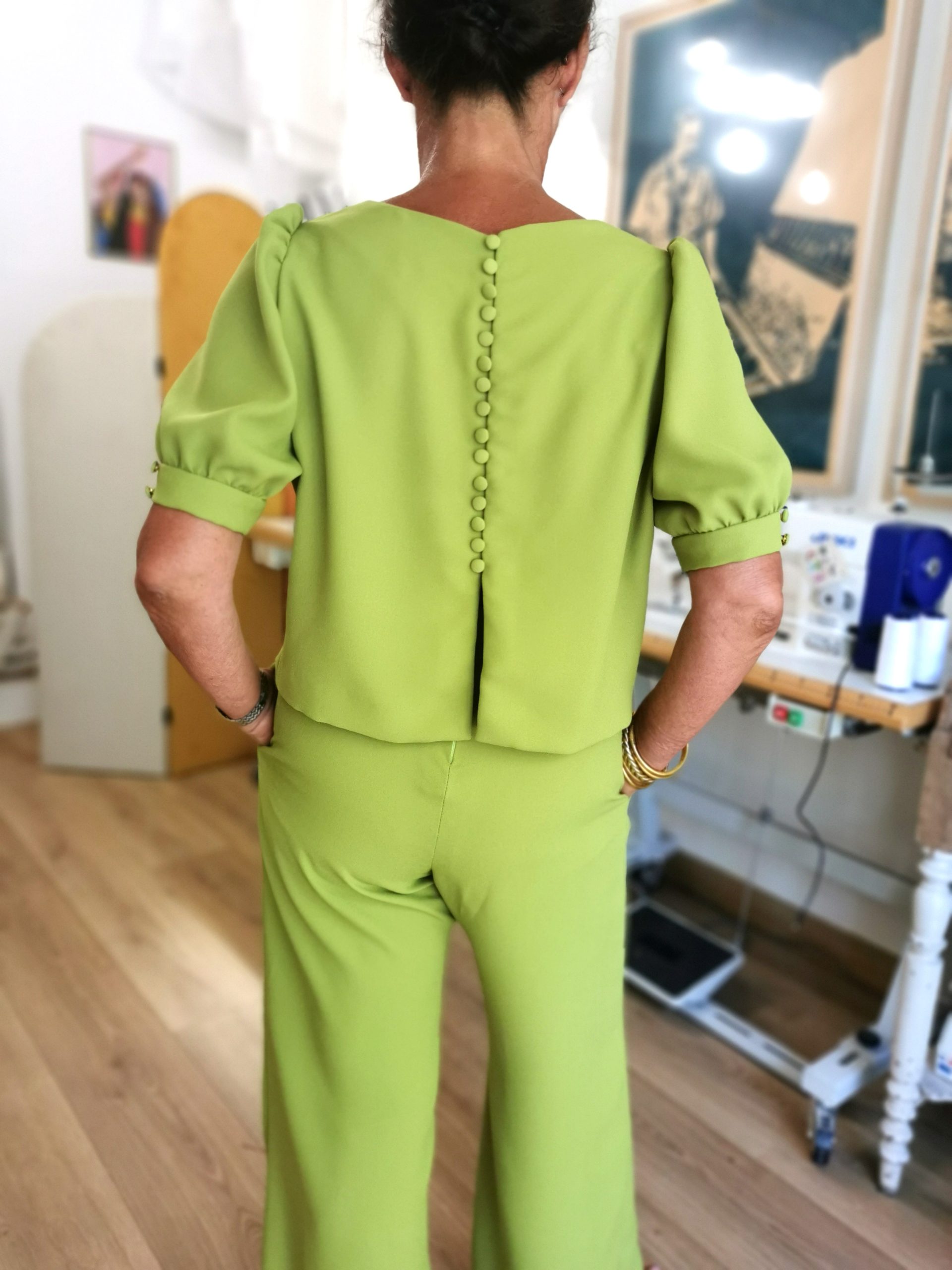 tenue mariage verte