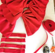 rideaux sur-mesure rouge
